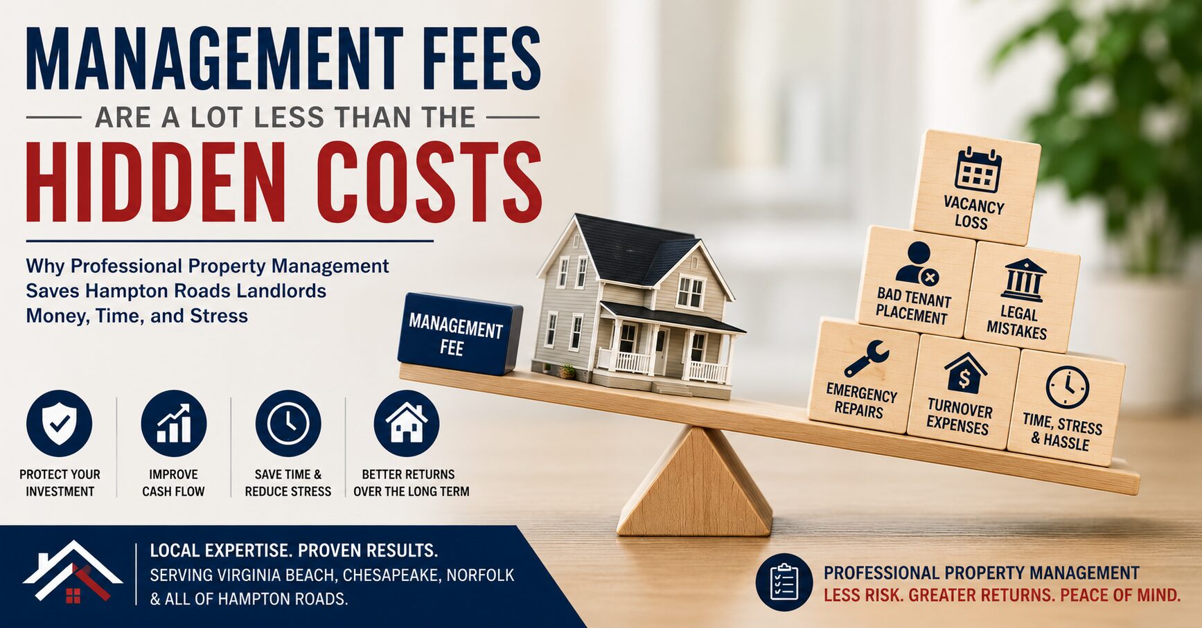 Self-managing rental property hidden costs compared to management fees